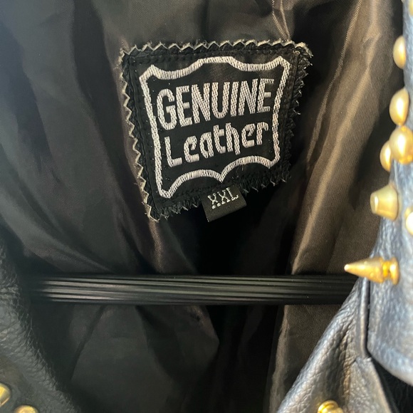 Black Leather Jacket Size XXL. New and Heavy - Picture 3 of 6